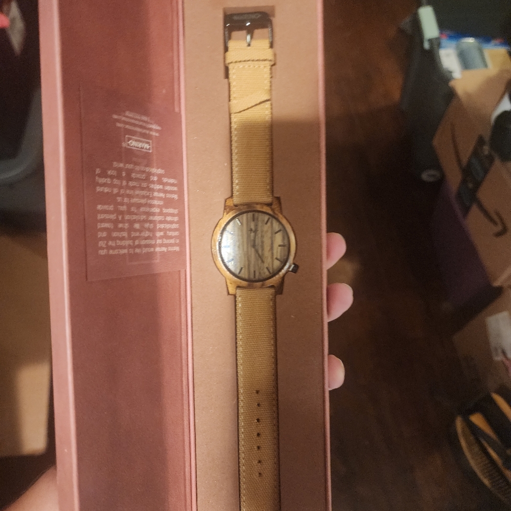 Tan Wooden Watch Marino Brand